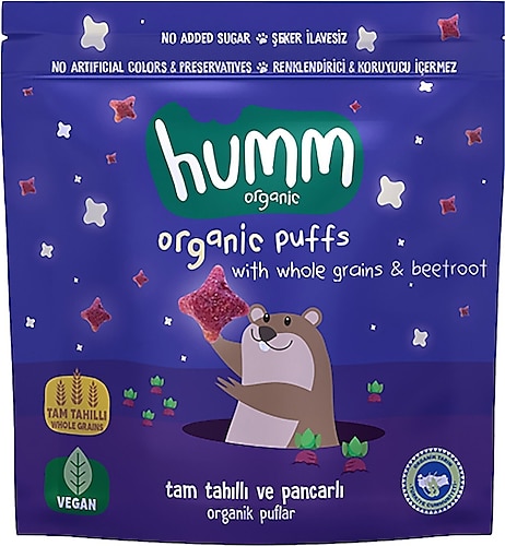 Humm Organic Pancarlı ve Tam Tahıllı Puflar 30 gr