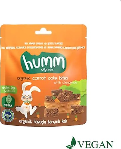 Humm Organik Havuçlu ve Tarçınlı Vegan Kek 30 gr