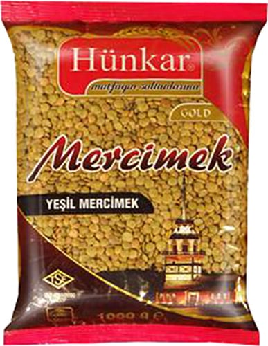 Hünkar 1000 gr Yeşil Mercimek