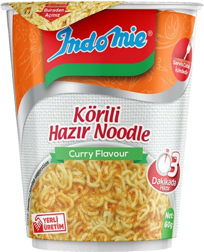 Indomie Köri Aromalı Bardak Hazır Noodle 60 gr