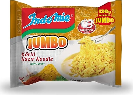 Indomie Paket Jumbo Köri Koli 40'Lı (120 Gr X 40 Adet)