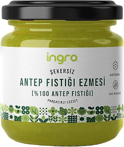 İngro Glutensiz Parçacıklı Antep Fıstığı Ezmesi 380 gr