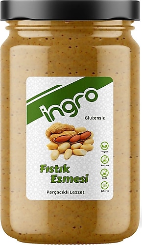 İngro Glutensiz Parçacıklı Fıstık Ezmesi 970 gr