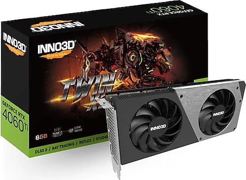 Inno3D RTX 4060 TI Twin X2 N406T2-08D6-171153N 128 Bit GDDR6 8 GB Ekran Kartı