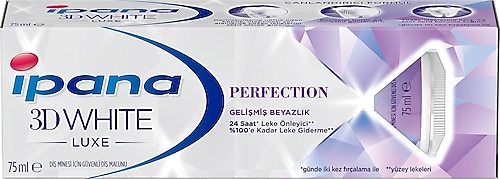 İpana 3D White Luxe Perfection Gelişmiş Beyazlık Florürlü Diş Macunu 75 ml