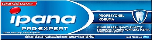 İpana Pro-Expert Profesyonel Koruma Nane Ferahlığı Florürlü Diş Macunu 65 ml