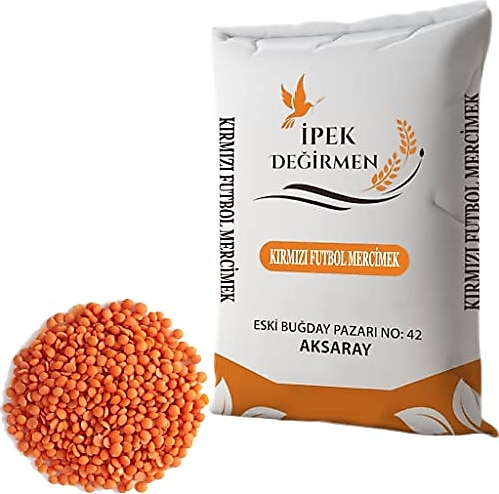 İpek Değirmen Doğal Yerli Kırmızı Futbol Köy Mercimek 3 kg
