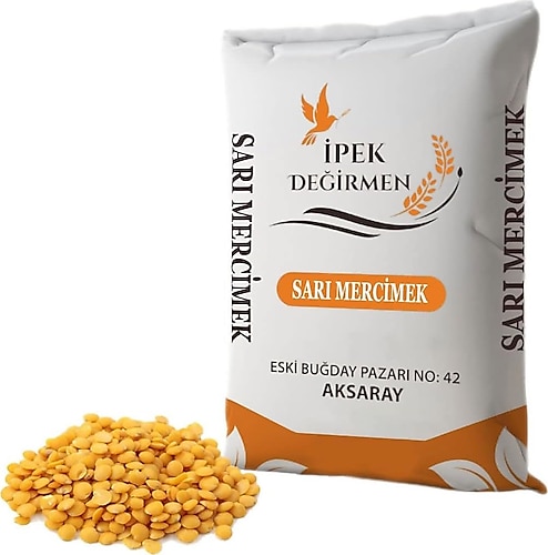 İpek Değirmen Yerli Yüksek Proteinli Sarı Köy Mercimeği 1 kg