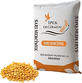 İpek Değirmen Yerli Yüksek Proteinli Sarı Köy Mercimeği 10 kg