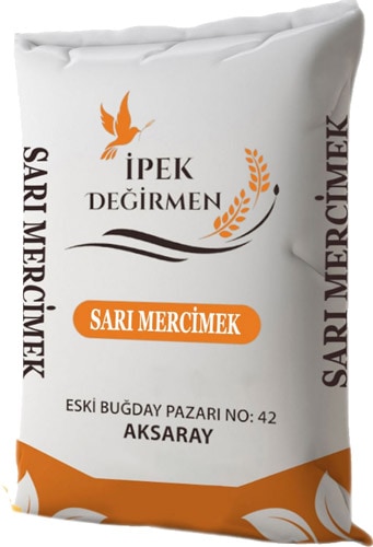 İpek Değirmen Yerli Yüksek Proteinli Sarı Köy Mercimeği 5 kg