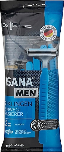 Isana Men 2 Bıçaklı Kullan At Tıraş Bıçağı 10'lu