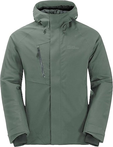 Jack Wolfskin Troposphere INS 1115321-4311 Kapüşonlu Yeşil Erkek Outdoor Mont