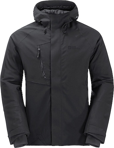 Jack Wolfskin Troposphere INS 1115321-6000 Kapüşonlu Siyah Erkek Outdoor Mont