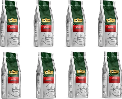 Jacobs Banquet Medium Espresso Çekirdek Kahve 1 kg 8'li