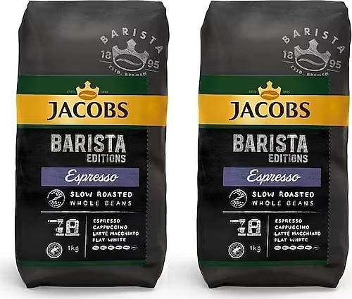 Jacobs Barista Editions Çekirdek Kahve Espresso %100 Arabica ( 1 Kg X 2)