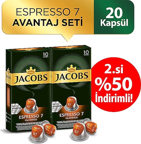 Jacobs Capsule Espresso 7 Classic X 2 Adet 2.%50