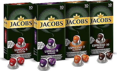 Jacobs Kapsül Kahve Tanışma Paketi 4'lü 40 Kapsül
