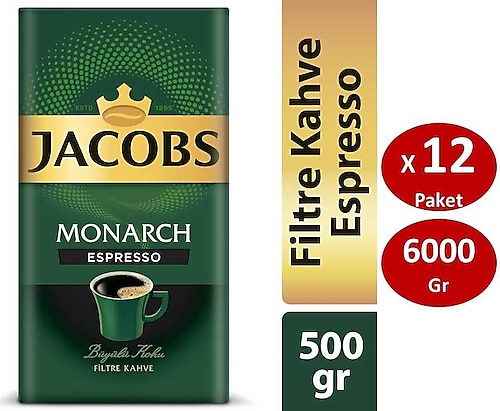 Jacobs Monarch Espresso Filtre Kahve 500 gr 12'li