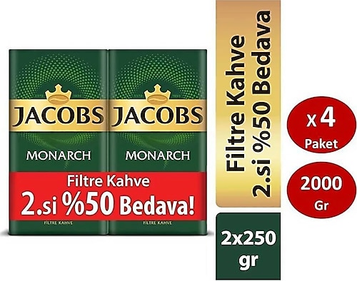 Jacobs Monarch Filtre Kahve 250 gr 8'li
