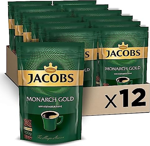Jacobs Monarch Gold Granül Kahve 100 gr Eko Paket 12'li
