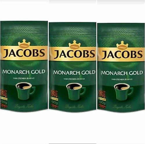 Jacobs Monarch Gold Granül Kahve 100 gr Eko Paket 3'lü