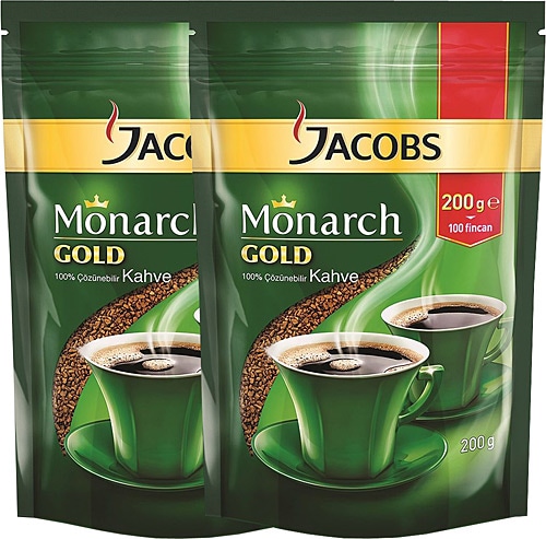 Jacobs Monarch Gold Granül Kahve 200 gr Eko Paket 2'li