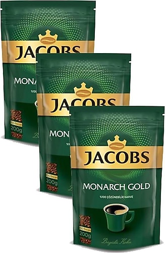 Jacobs Monarch Gold Granül Kahve 200 gr Eko Paket 3'lü