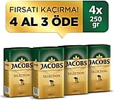 Jacobs Selection Filtre Kahve 250 gr 4'lü