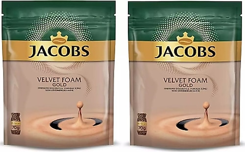 Jacobs Velvet Foam Gold Granül Kahve 70 gr 2'li