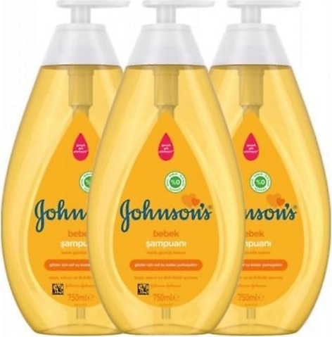 Johnson's Baby Bebek Şampuanı 750 ml 3 Adet