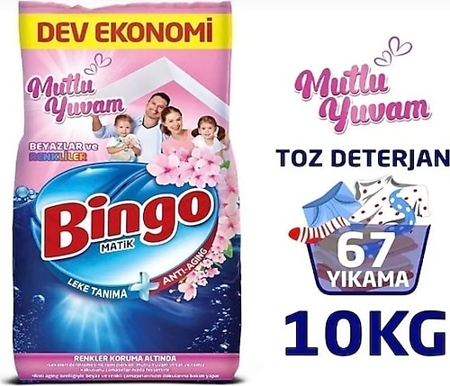 Jovana Bingo Matik Konsantre Toz Deterjan 10 kg Mutlu