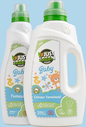 Just Green Organic Baby Çamaşır Temizleyici & Baby Yumuşatıcı