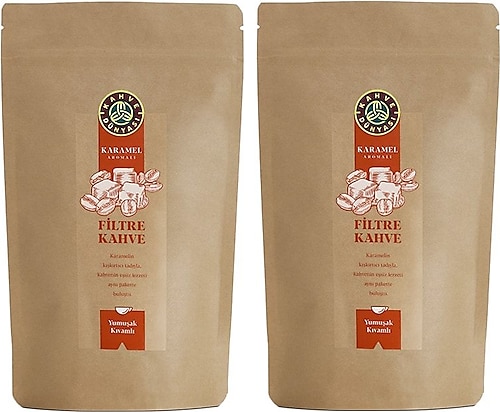 Kahve Dünyası Karamel Aromalı 250 gr 2'li Paket Filtre Kahve