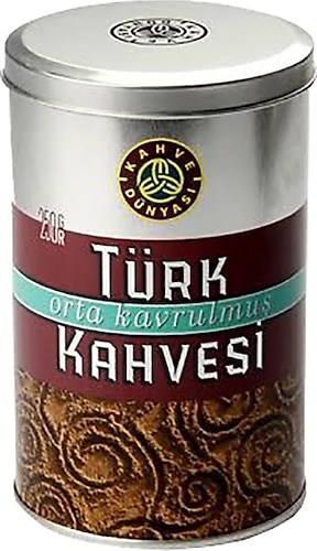 Kahve Dünyası Orta Kavrulmuş Teneke Kutu Türk Kahvesi 250 gr