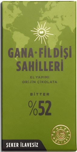 Kahve Dünyası Şeker İlavesiz 100 gr %52 Bitter Gana Fildişi