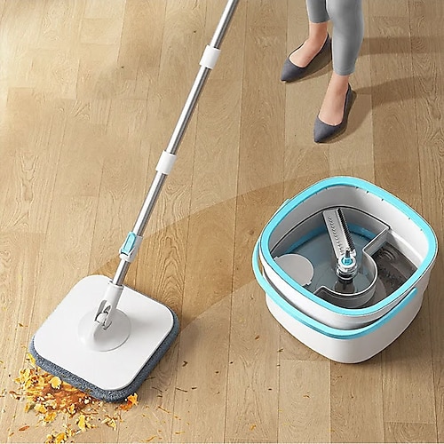 Kamardey Temiz-Kirli Su Hazneli Teleskopik Mikrofiber Mop Paspas Yüzey Fayans Temizleyici Set