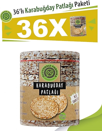 Karabuğday Patlağı 36'lı Paket Avantajlı Gıda Paketi Glutensiz Ürün Vegan