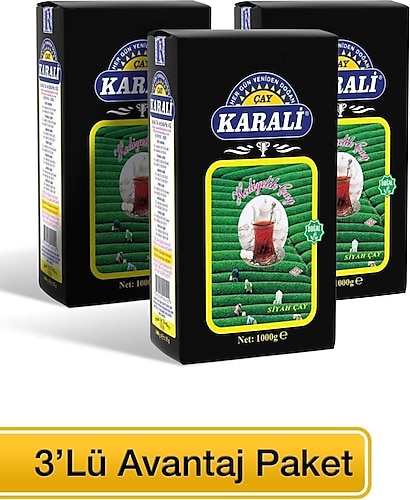 Karali Hediyelik 1 kg 3'lü Çay
