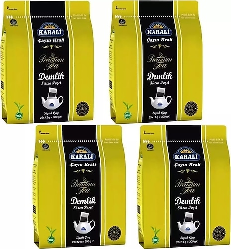 Karali Premium 12 gr 25'li 4 Adet Demlik Poşet Çay