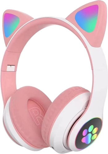 Karler STN-28 Mikrofonlu LED Işıklı Kulak Üstü Kedi Bluetooth Kulaklık