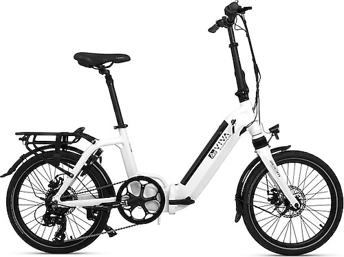 Katlanabilir Elektrikli Bisiklet B13, Pedelec Beyaz, Guclu 36V 14.0Ah 45Nm, Aspilsan Batarya, 20"