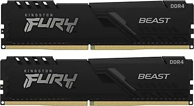 Kingston Fury Beast 16 GB (2x8) 3600 Mhz CL17 KF436C17BBK2/16 Ram