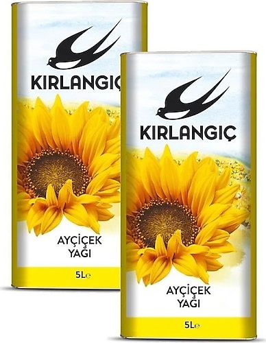 Kırlangıç 5 lt 2'li Teneke Ayçiçek Yağı