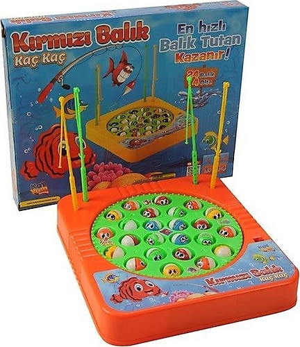 Kırmızı Balık Kaç Kaç Pilli Müzikli Balık Yakalama Oyunu 24 Balık