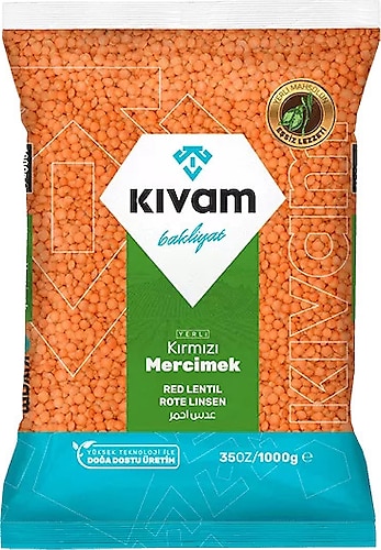 Kıvam Bakliyat Kırmızı Mercimek 1 kg