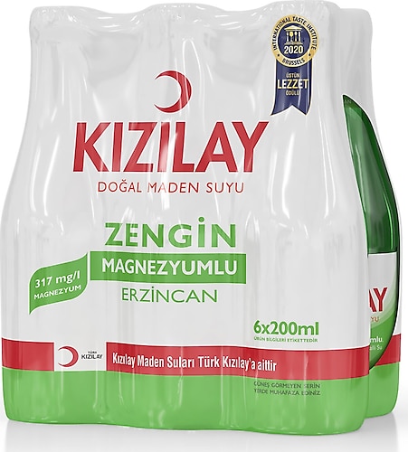 Kızılay Sade Erzincan Maden Suyu 6x200 ml