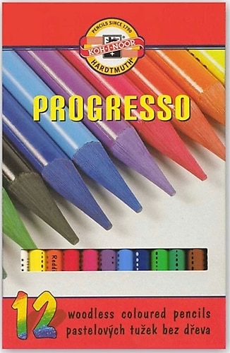Koh-i Noor Progresso Ağaçsız Boya Kalemi 12 Renk