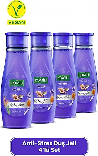 Komili Anti-Stres Vegan Duş Jeli 4'lü Set - Egzotik Koku - 4 X 500 ML