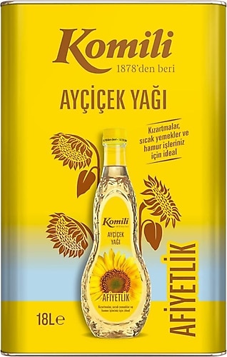 Komili Ayçiçek Yağı 18 lt