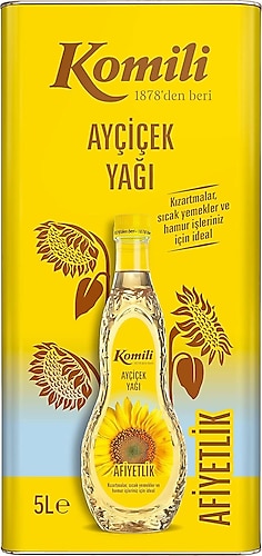 Komili Ayçiçek Yağı 5 lt Teneke